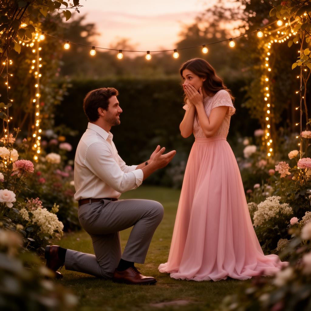 Romantisch gedeckter Tisch bei Kerzenlicht